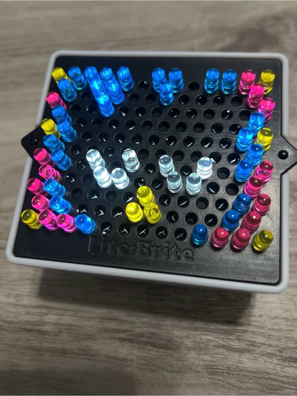 Lite-Brite Mini LED Creativity Pegboard - Blue, Pink, Yellow, White
